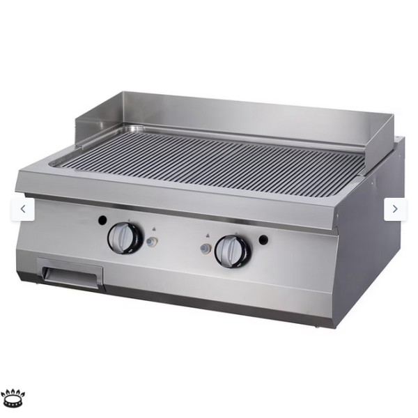  Premium Griddle Grooved Chrome - αέριο - διπλή μονάδα - 90cm Deep